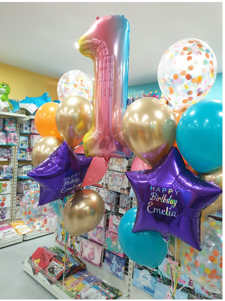 Personalised Cotton Candy Megaloon Balloon Bundle Set